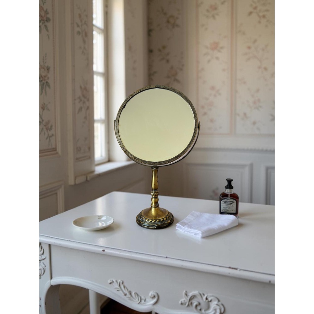 Vintage Amerock Carriage House Vanity Mirror - Two Sided Magnifying Mirror